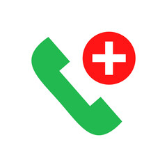 Obraz premium Emergency call icon. Medical emergency. Vector.