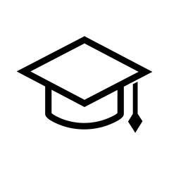 Graduation hat icon. Square academic cap. Vector.