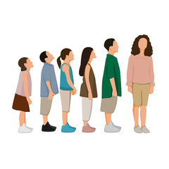 Fototapeta premium children illustration set design with different height
