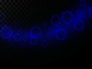 light effect. Background of sparkling particles. Shiny elements on a transparent background.Christmas dust.