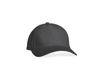 Black cap mockup front view isolated on white background.