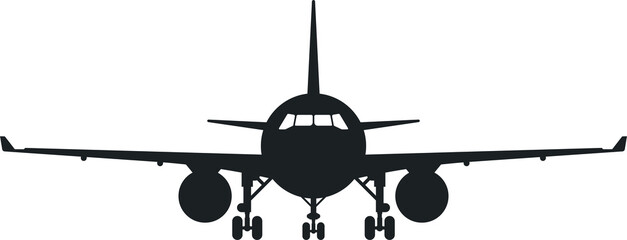Front view airplane icon 