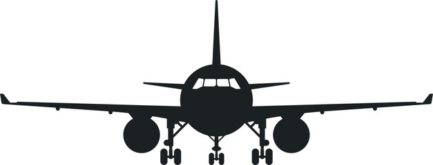 Front view airplane icon 