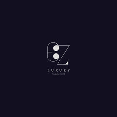 Initial letter ez vintage minimal vector icon