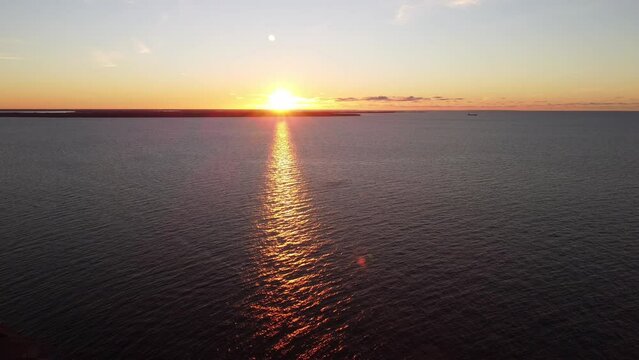 Sunset seascape at Pakri peninsula in Estonia