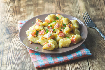 dumplings with bacon