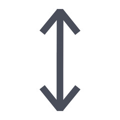 Arrow Down up left right direction vector rounded icon.