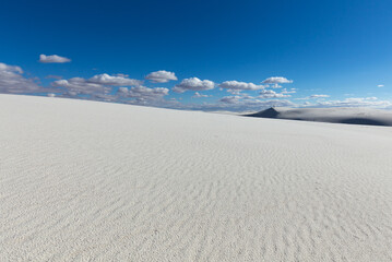 alone in white sand dunes