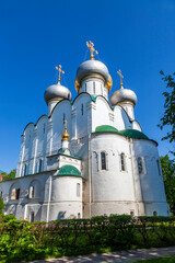 Fototapeta na wymiar Smolensk Cathedral of the Novodevichy monastery