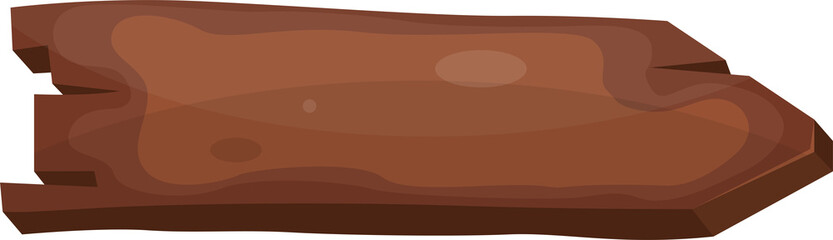 Wooden plank in cartoon style clip art