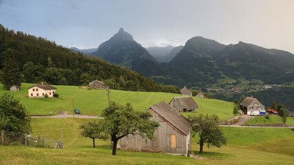 Amden, Szwajcaria, Alpy, Góry, turystyka, krajobraz, charakter, lato, góra, podróż, Wakacje,...