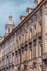 Obraz premium Typical Italian architecture and street view in Turin, Italy
