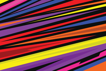Illustration Vector graphic of Abstract Racing Stripes Background fit for Colorfull Background etc.