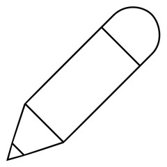 illustration of pencil icon which is a tool for writing and drawing