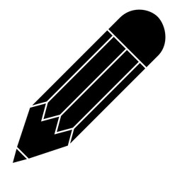 illustration of pencil icon which is a tool for writing and drawing