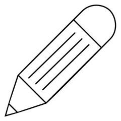 illustration of pencil icon which is a tool for writing and drawing