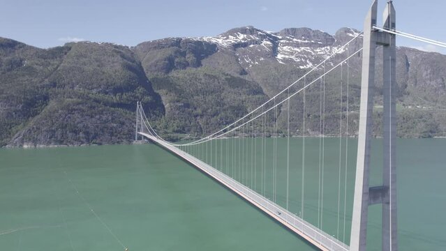 Hardangerbrua bridge in Hardanger, Norway