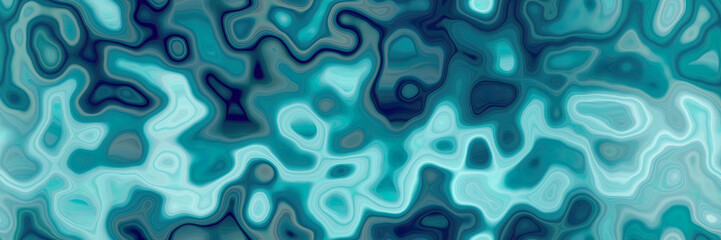 Ocean blue washed dye seamless border background. Teal turquoise marine nautical watercolor bleed effect. Endless Repeatable © Nautical