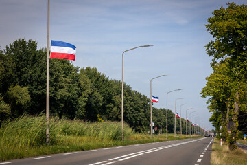 Upside-down Dutch flags hang on houses and lampposts all over the country, in protest against government policies that want to buy out or expropriate farmers because of alleged nitrogen emissions.