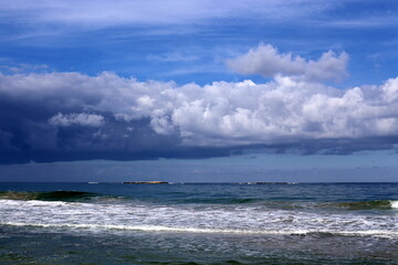The sky over the Mediterranean Sea in northern Israel.