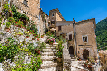 The beautiful village of San Donato Val di Comino, in the Province of Frosinone, Lazio, central...