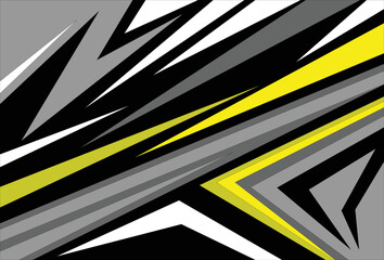 Illustration Vector graphic of Abstract Racing Stripes Background With Grey And Yellow Color   fit for Racing Design etc.