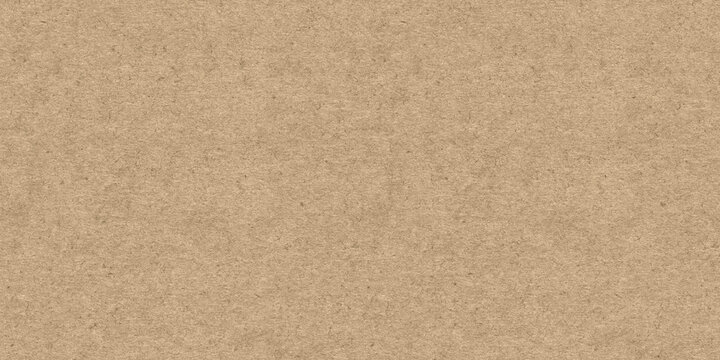 Seamless recycled brown kraft fiber paper background texture. Tileable cardboard or cardstock closeup pattern. Arts and crafts or product packaging high resolution creative backdrop 3D rendering. .