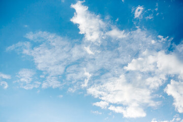 Naklejka na ściany i meble Very beautiful blue sky with clouds