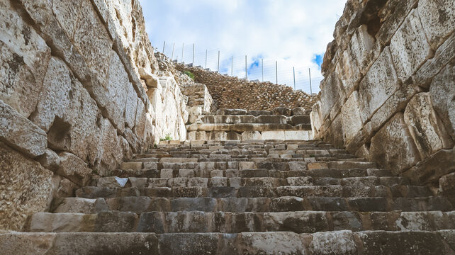 Stairs Going Up In The Theater In Ephesus