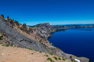 Views of Crater Lake and Wizard Island from the Watchman