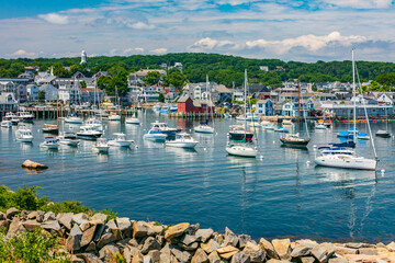 Fototapeta na wymiar Massachusetts-Rockport-Rockport harbor
