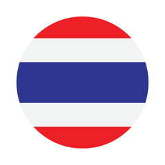 Thai flag in circle round design