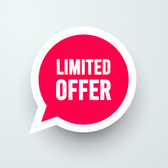 Speech Bubble With Text Limited Offer