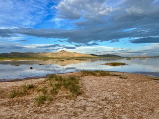 Shallow lagoon in northern Mexico