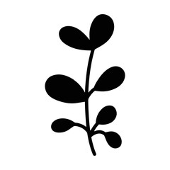 Plant icon vector glyph symbol for nature, ecology and environment in a flat color glyph illustration