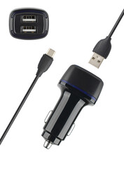 power adapter for the phone from the cigarette lighter, on a white background