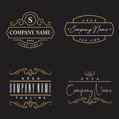 logos templates - set of vintage labels