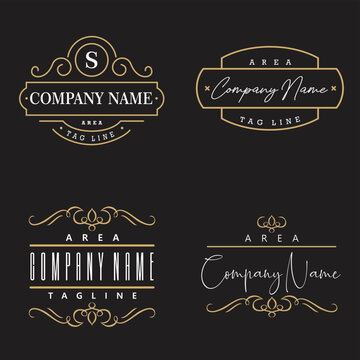 logos templates - set of vintage labels