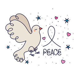 peace dove with decorations