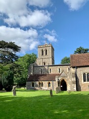 St Michael’s church and old cemetery. St Michael's Church in St Albans Hertfordshire it is the most significant surviving Anglo-Saxon building in the county located near the centre of Roman Verulamium