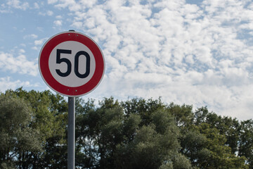 Straßenschild im deutschen Straßenverkehr