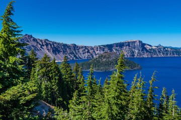 Eagle Cove from the Visitors Center in Crater Lake National Park
