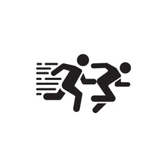 run marathon icon logo vector design template