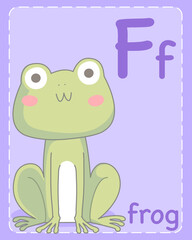 Alphabet flashcards F with pictures