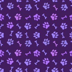  Animals seamless dogs footprints and bones pattern for clothes print and kids and fabrics and wrapping
