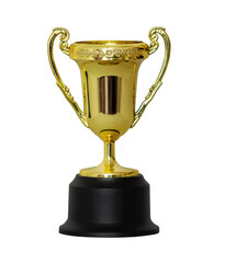 gold cup isolated on white background