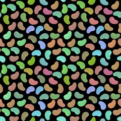 Summer cartoon seamless color beans pattern for wrapping and kitchen fabrics and clothes kids print