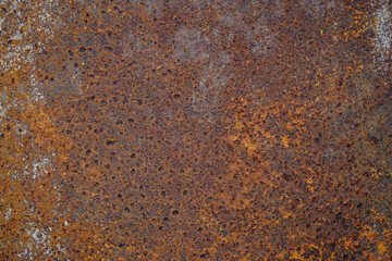 Texture of old rusty iron sheet steel for background and design