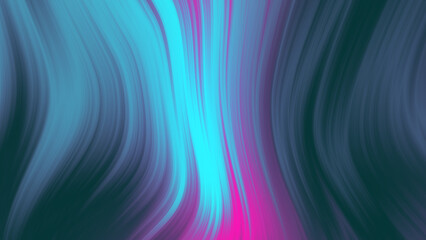 Fluid vibrant gradient of pink fuchsia green turquoise blue colors with smooth movement in the frame fast turns left  with copy space. Abstract lines background concept