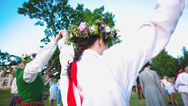 Celebration of the midsummer holidays (Ligo) in Latvia 